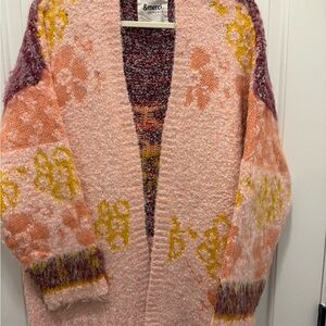 8merci Pink and Yellow Women's Cardigan